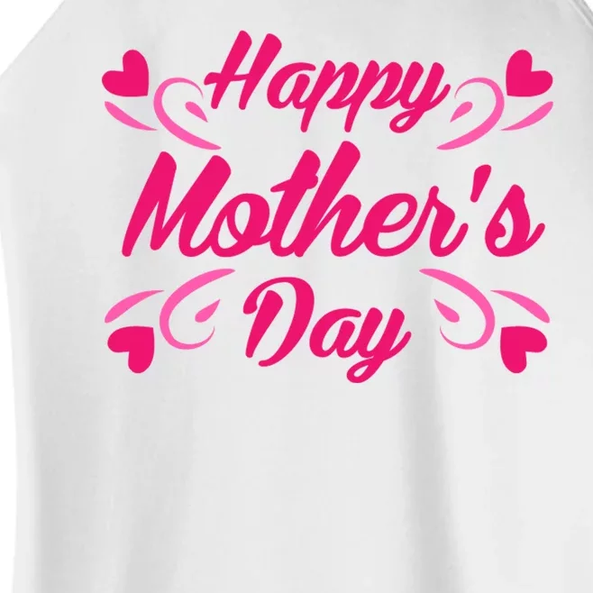 Happy Mothers Day Hearts Gift Women’s Perfect Tri Rocker Tank