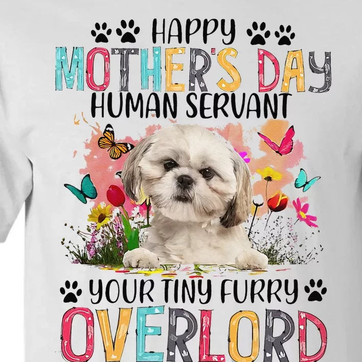 Happy Mother's Day Shih Tzu Dog Lover Flower Dogs Mama Tall T-Shirt