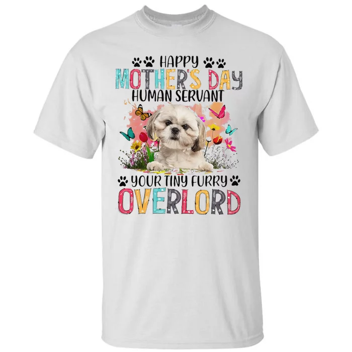 Happy Mother's Day Shih Tzu Dog Lover Flower Dogs Mama Tall T-Shirt