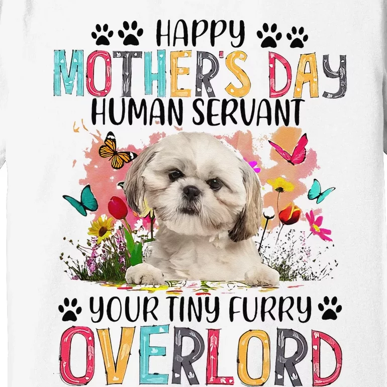 Happy Mother's Day Shih Tzu Dog Lover Flower Dogs Mama Premium T-Shirt