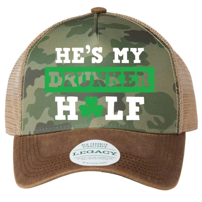 Hes My Drunker Half Funny St Pattys Patricks Day Gift Legacy Tie Dye Trucker Hat