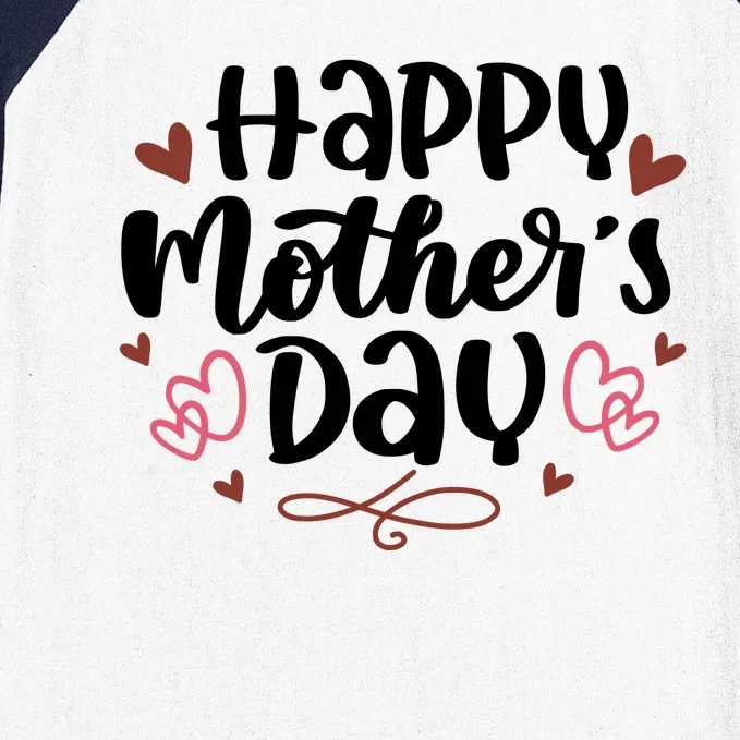 Happy Mother's Day Cute Gift For Mom Baseball Sleeve Shirt