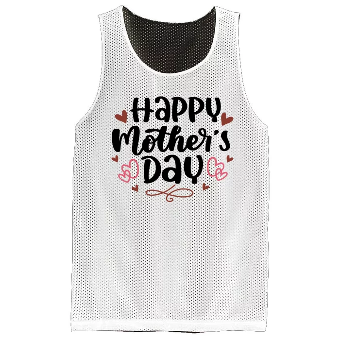 Happy Mother's Day Cute Gift For Mom Mesh Reversible Basketball Jersey Tank