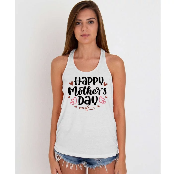 Happy Mother's Day Cute Gift For Mom Women's Knotted Racerback Tank