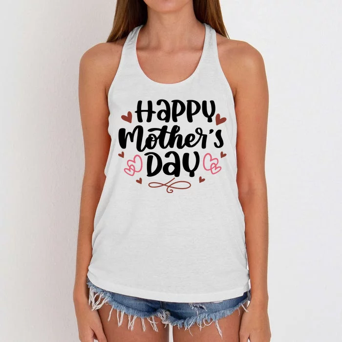 Happy Mother's Day Cute Gift For Mom Women's Knotted Racerback Tank