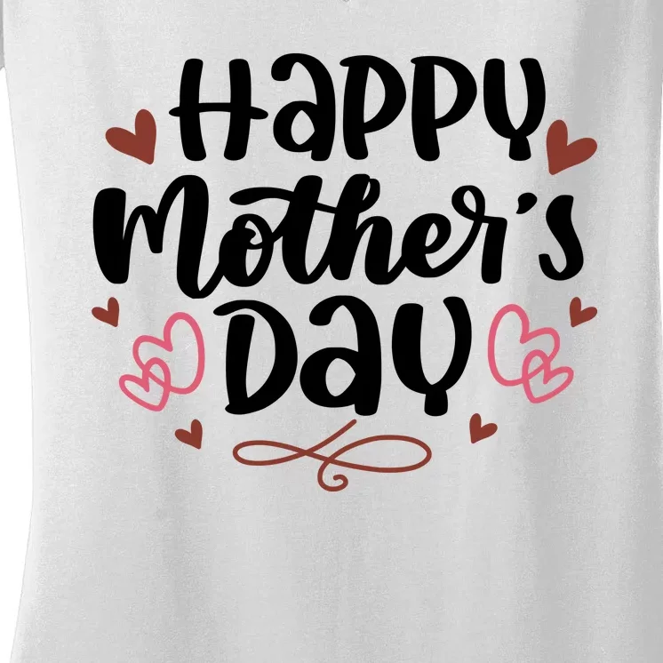 Happy Mother's Day Cute Gift For Mom Women's V-Neck T-Shirt