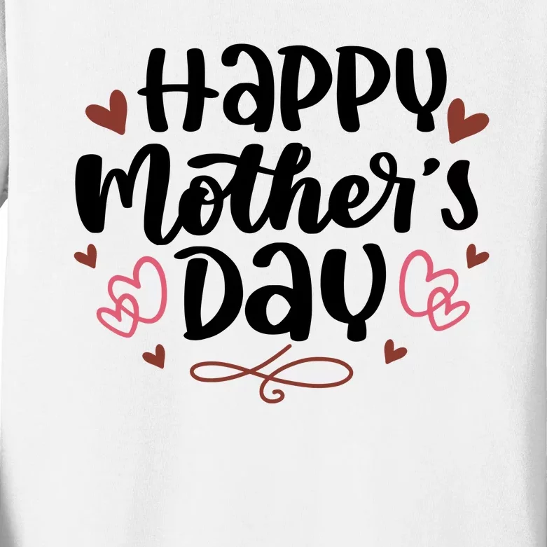 Happy Mother's Day Cute Gift For Mom Kids Long Sleeve Shirt