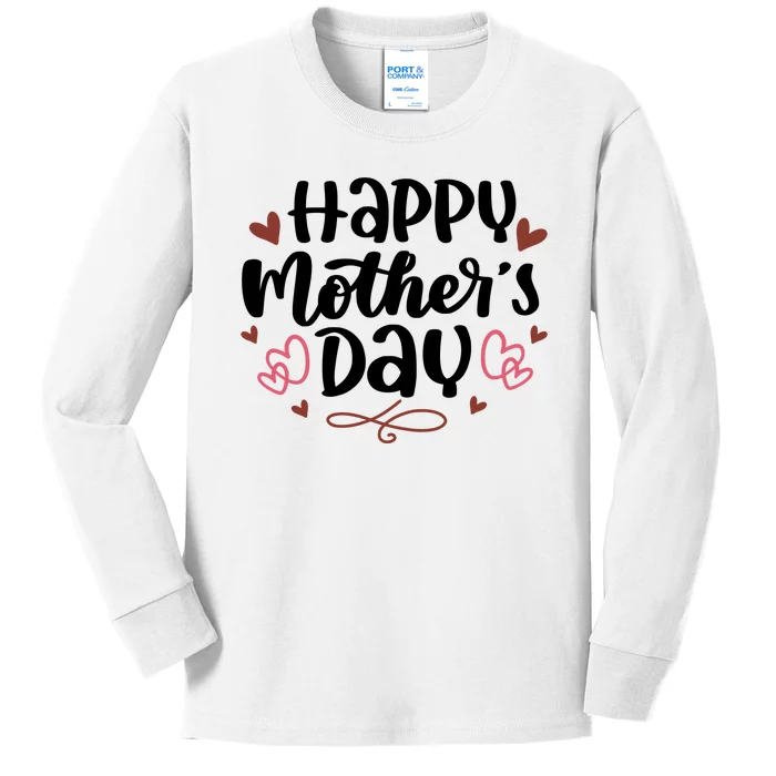 Happy Mother's Day Cute Gift For Mom Kids Long Sleeve Shirt