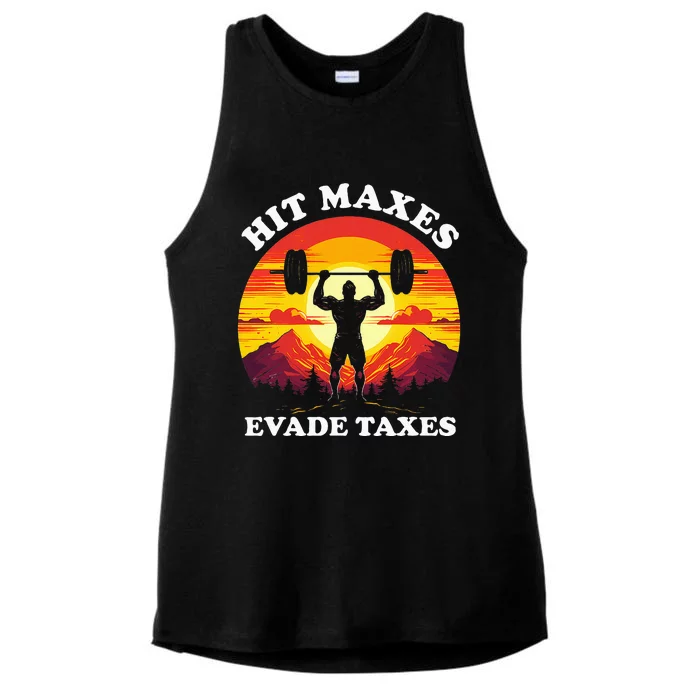 Hit Maxes Evade Taxes Ladies Tri-Blend Wicking Tank