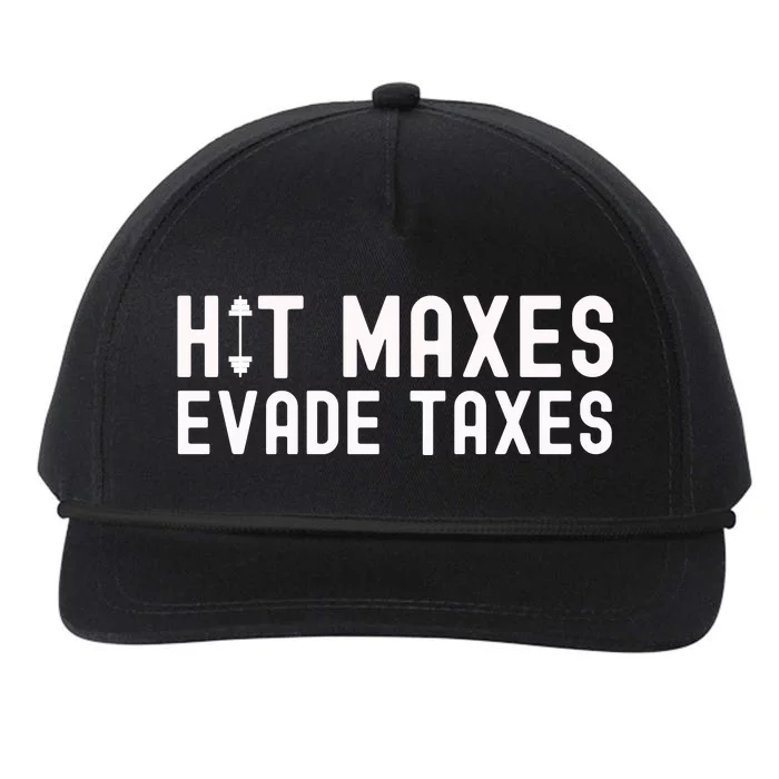 Hit Maxes Evade Taxes Gym Bodybuilding Snapback Five-Panel Rope Hat