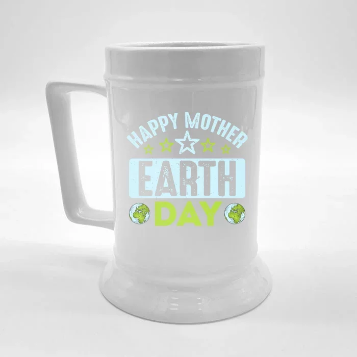 Happy Mother Earth Day Environtal Gift Front & Back Beer Stein