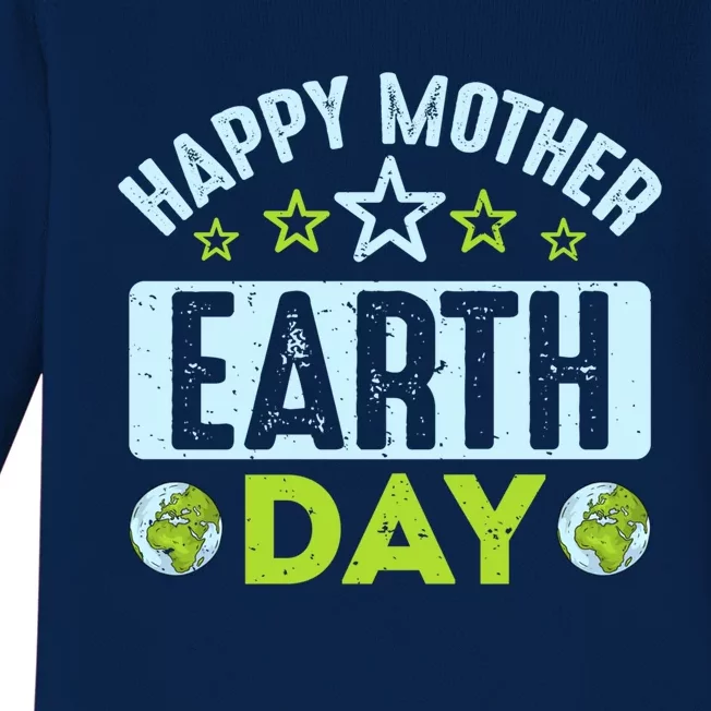 Happy Mother Earth Day Environtal Gift Baby Long Sleeve Bodysuit