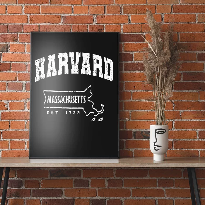 Harvard Massachusetts Est.1732 MA Vintage Locals & Tourists Poster