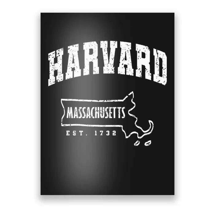 Harvard Massachusetts Est.1732 MA Vintage Locals & Tourists Poster