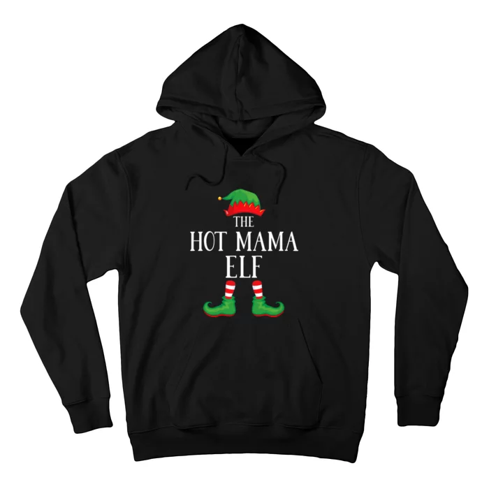 Hot Mama Elf Matching Group Xmas Funny Family Christmas Hoodie