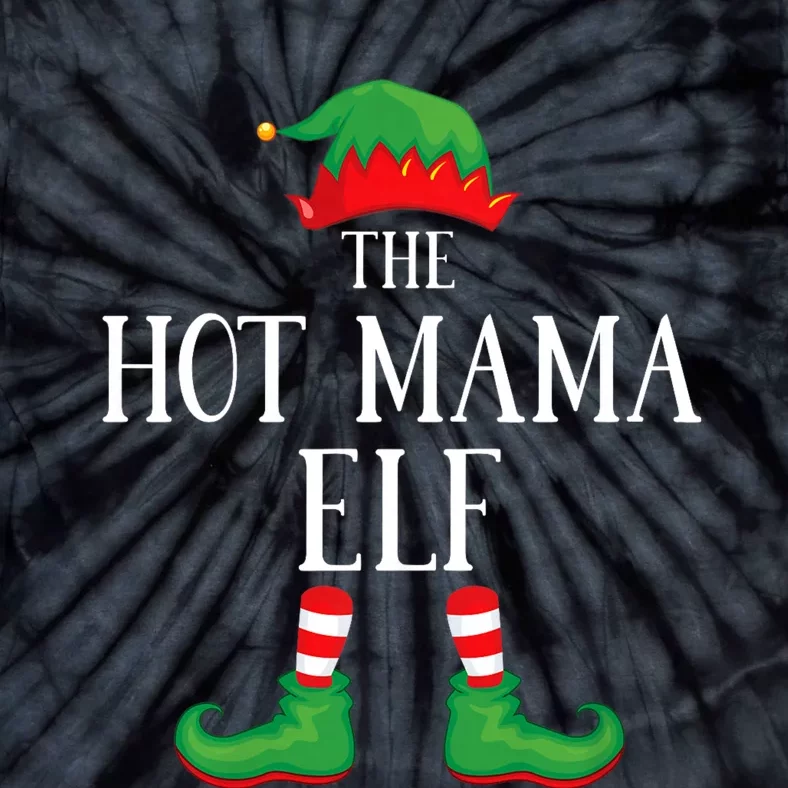 Hot Mama Elf Matching Group Xmas Funny Family Christmas Tie-Dye T-Shirt