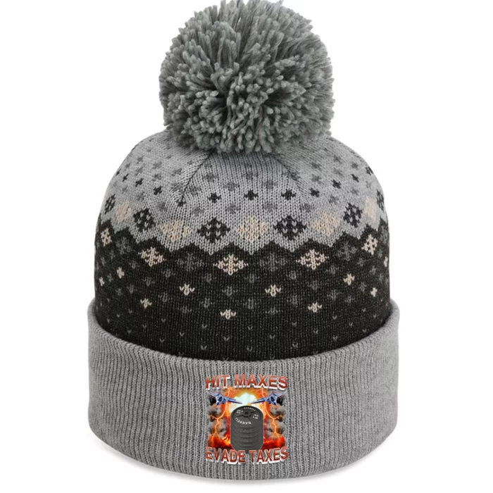 Hit Maxes Evade Taxes The Baniff Cuffed Pom Beanie