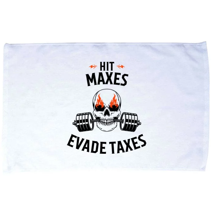 Hit Maxes Evade Taxes Funny Apparel Vintage Microfiber Hand Towel