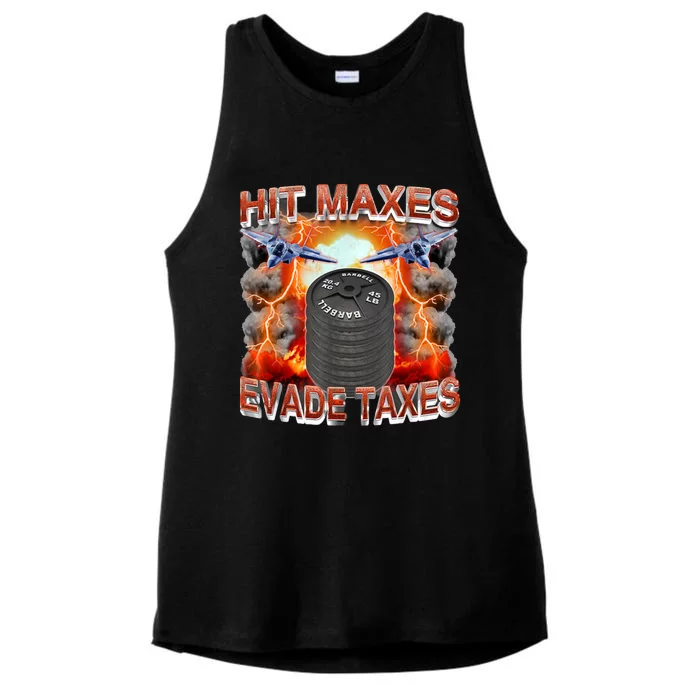 Hit Maxes Evade Taxes Ladies Tri-Blend Wicking Tank