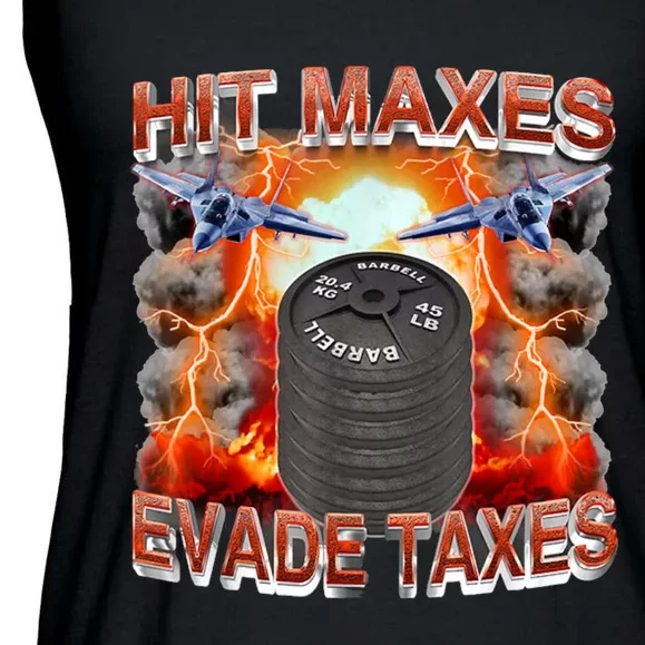 Hit Maxes Evade Taxes Ladies Essential Flowy Tank