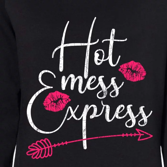 Hot Mess Express Funny Mom Mother Graphic Gift Womens California Wash Sweatshirt