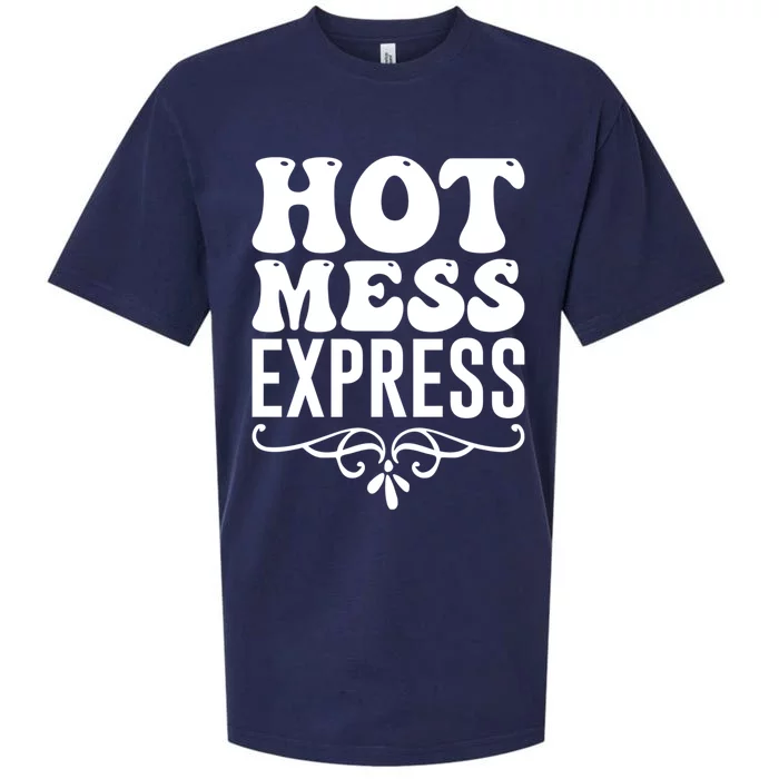 Hot Mess Express Mother's Day Gift Funny Mom Gift Sueded Cloud Jersey T-Shirt