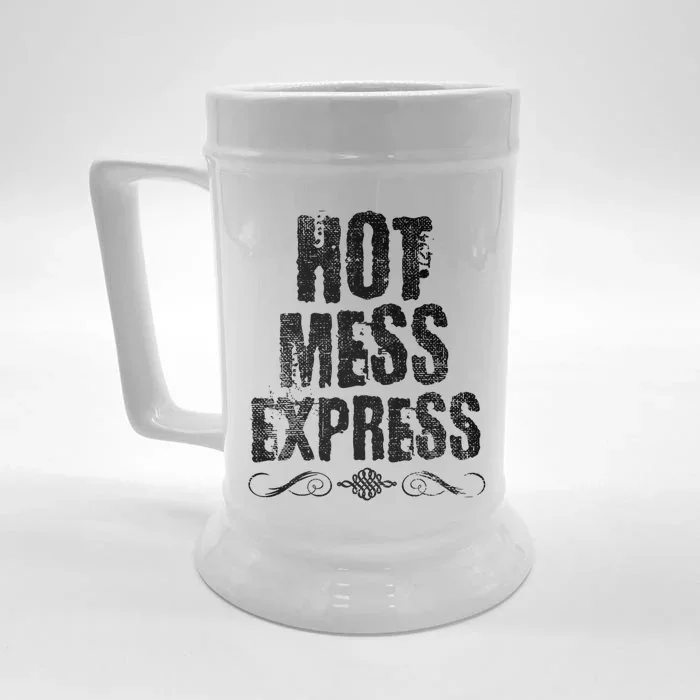 Hot Mess Express Scroll Gift Front & Back Beer Stein