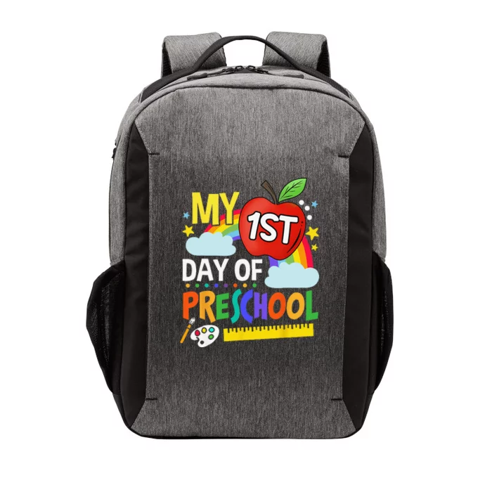 Happy My First Day Of Preschool Back To School Vector Backpack