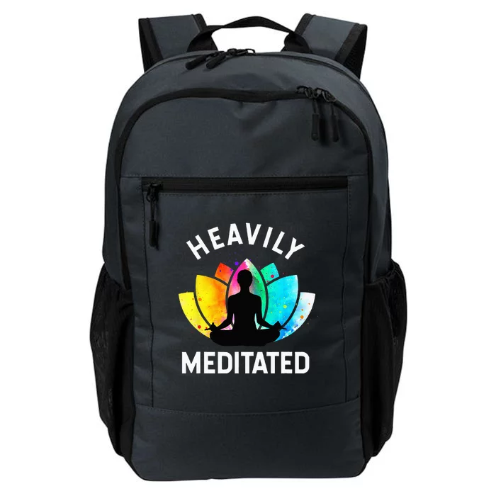 Heavily Meditated Funny Meditation & Yoga Gift Daily Commute Backpack