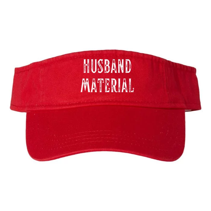 Husband Material Funny Christmas Gift For Him Valucap Bio-Washed Visor