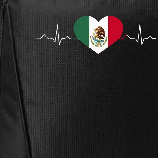 Heartbeat Mexico Flag 16 September Mexican Independence Day City Backpack