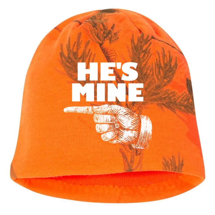 He's Mine Finger Pointing Left Matching Couple He's Mine Gift Kati - Camo Knit Beanie