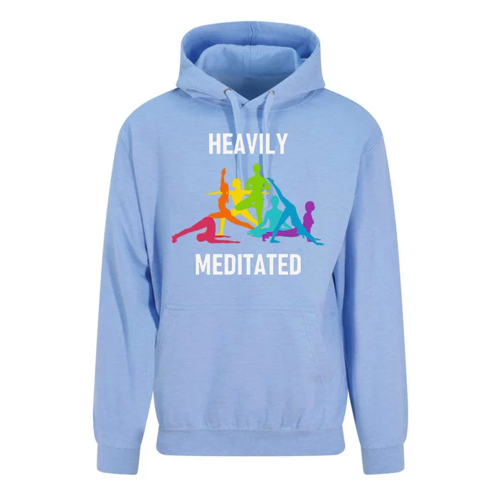 Heavily Meditated Funny Yoga Spiritual Unisex Surf Hoodie