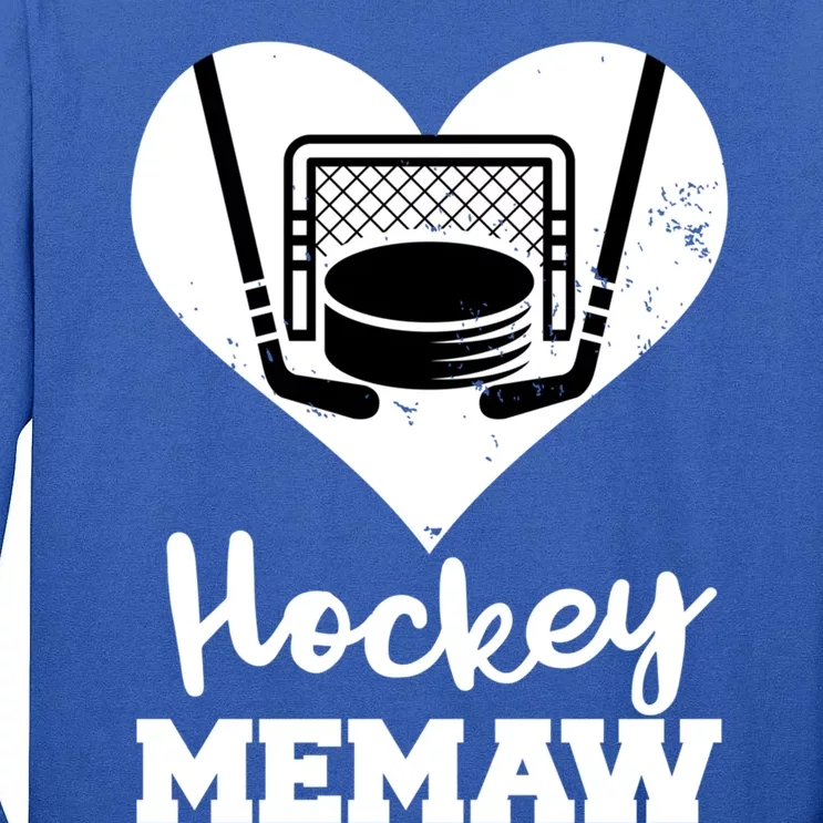 Hockey Memaw Funny Hockey Player Memaw Gift Tall Long Sleeve T-Shirt