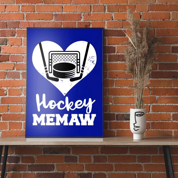 Hockey Memaw Funny Hockey Player Memaw Gift Poster