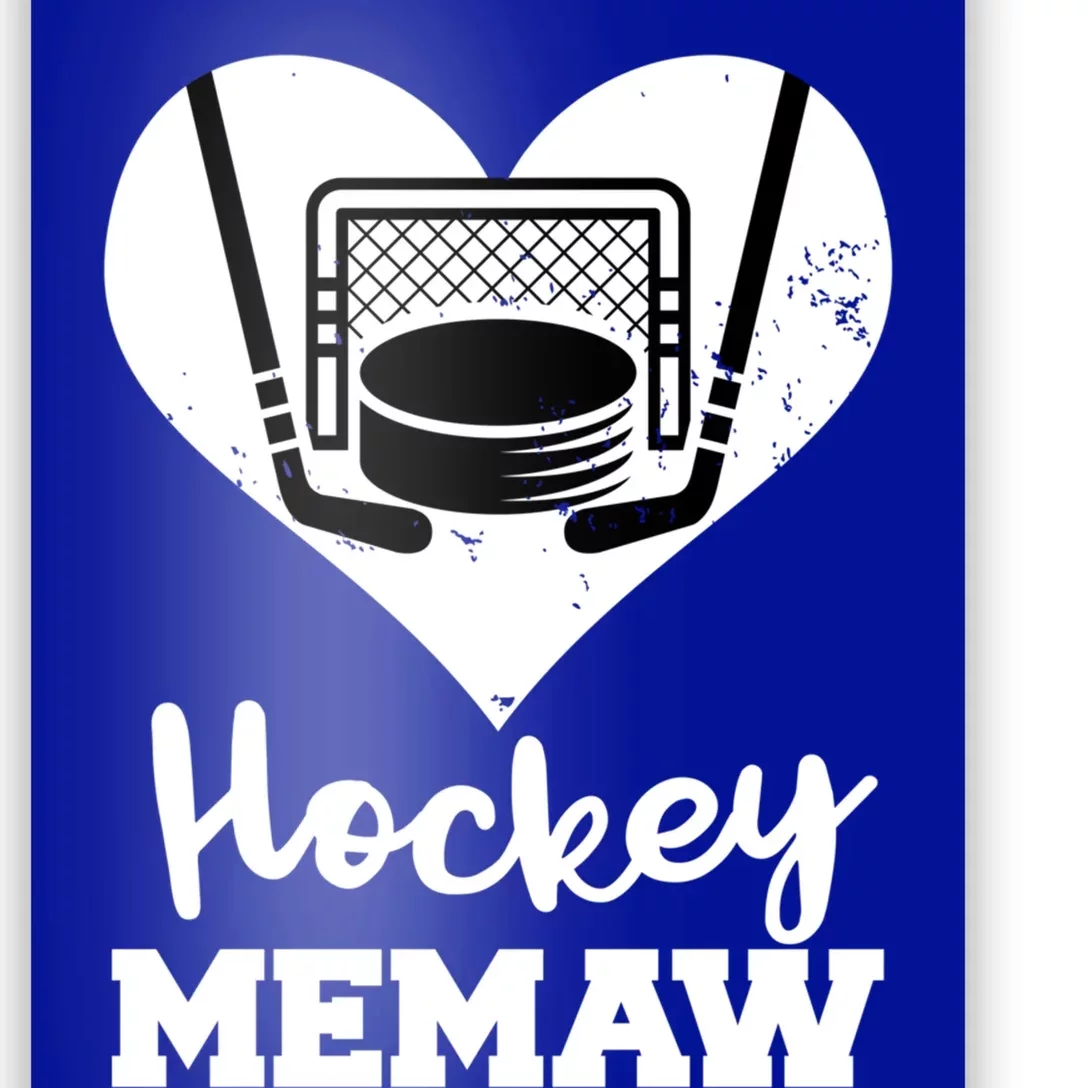 Hockey Memaw Funny Hockey Player Memaw Gift Poster