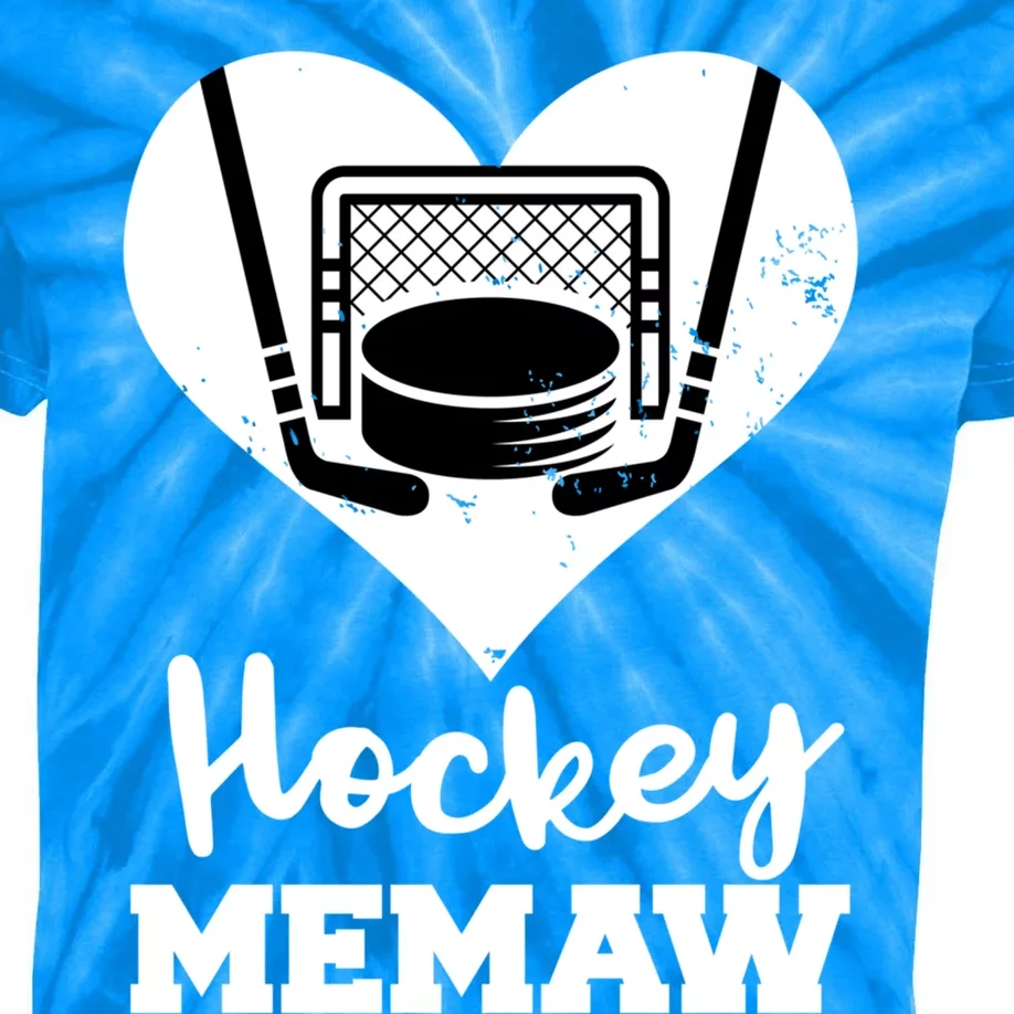 Hockey Memaw Funny Hockey Player Memaw Gift Kids Tie-Dye T-Shirt