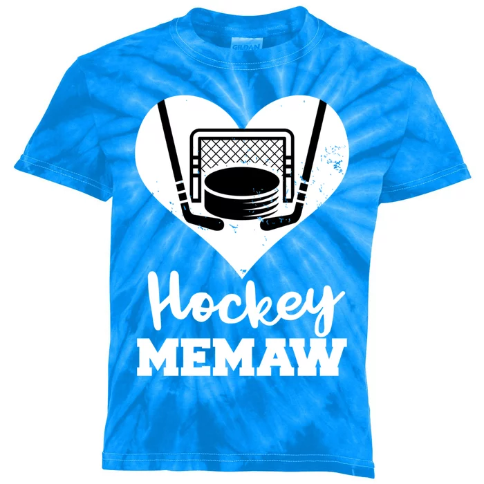 Hockey Memaw Funny Hockey Player Memaw Gift Kids Tie-Dye T-Shirt