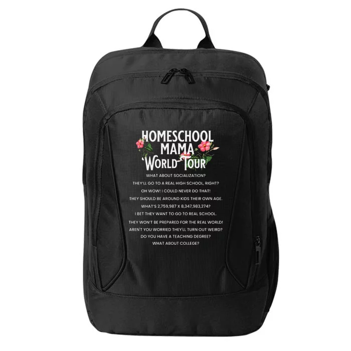 Homeschool Mom Funny Homeschool Motherhood World City Backpack