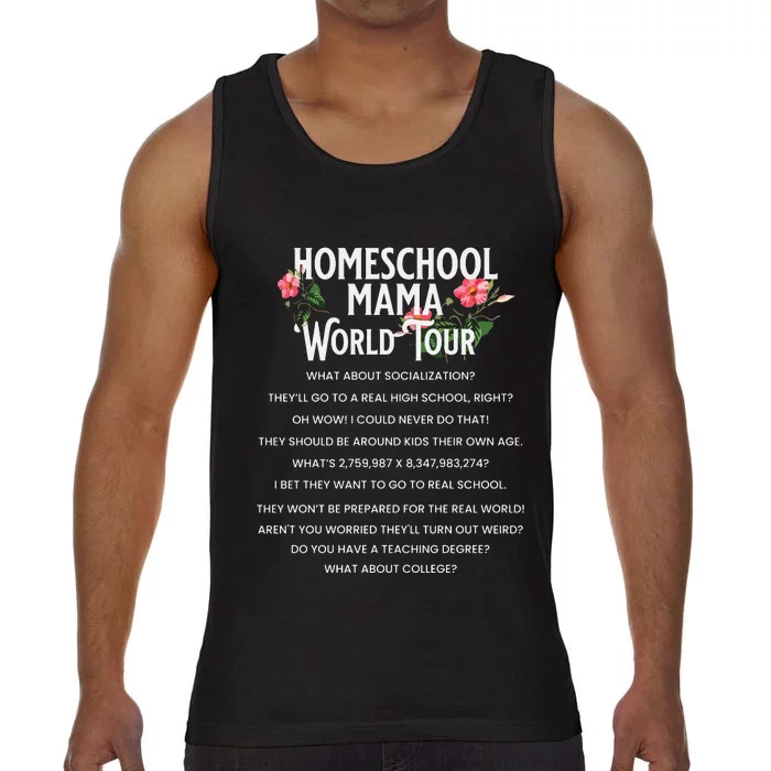 Homeschool Mom Funny Homeschool Motherhood World Comfort Colors® Tank Top