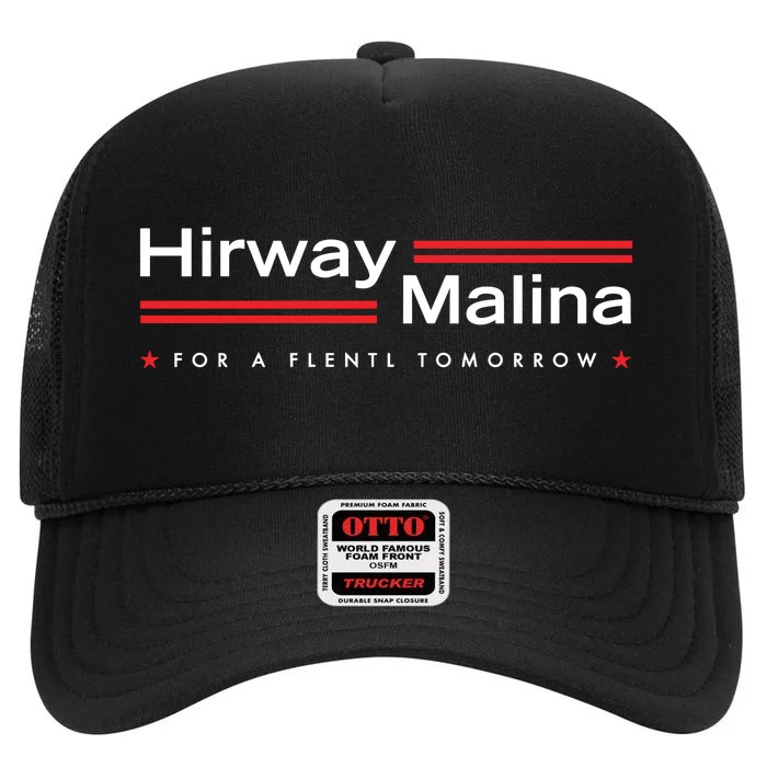 Hirway Malina For A Flentl Tomorrow High Crown Mesh Trucker Hat