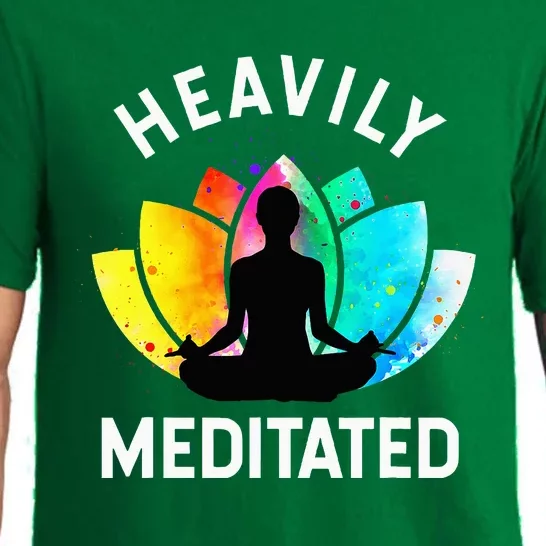 Heavily Meditated Funny Meditation & Yoga Gift Pajama Set