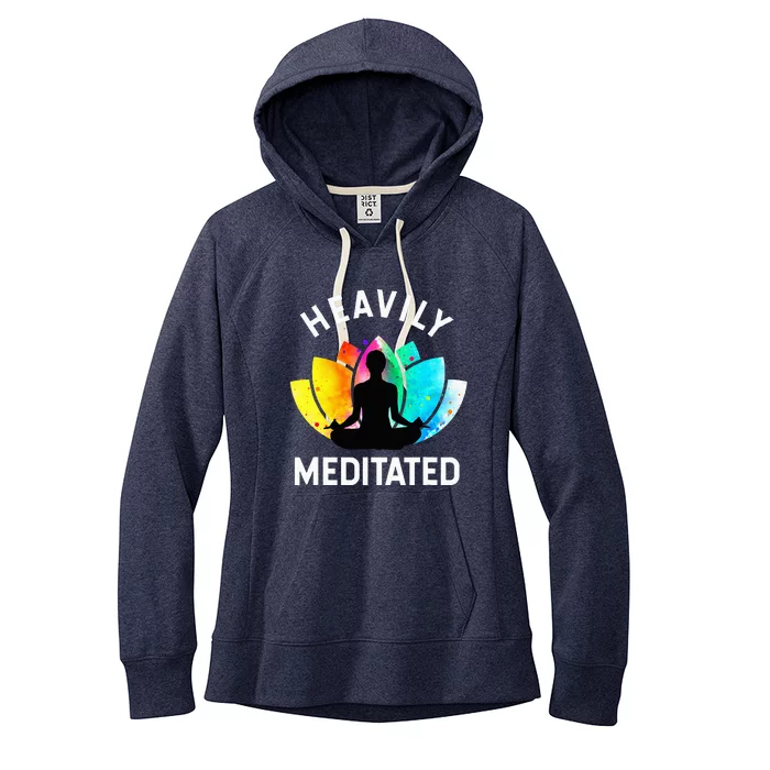 Heavily Meditated Funny Meditation & Yoga Gift Women's Fleece Hoodie