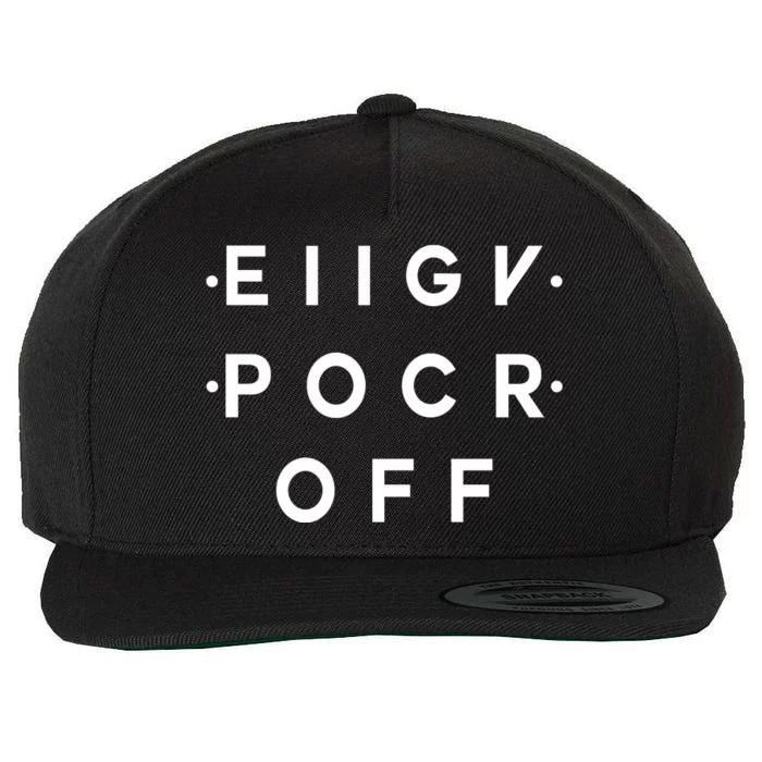 Hidden Message Fck Off Funny Wool Snapback Cap