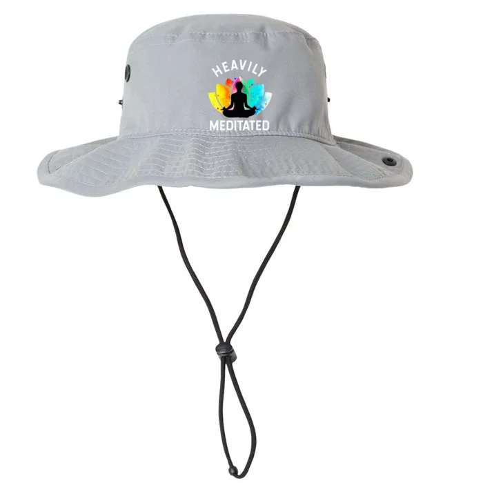 Heavily Meditated  Funny Meditation & Yoga Gift Legacy Cool Fit Booney Bucket Hat