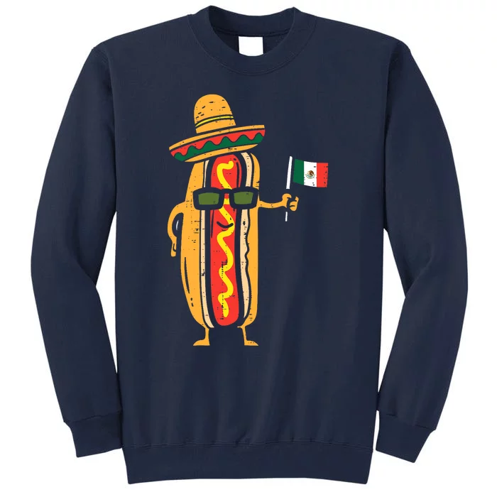 Hotdog Mexican Flag Funny Cinco De Mayo Food Tall Sweatshirt