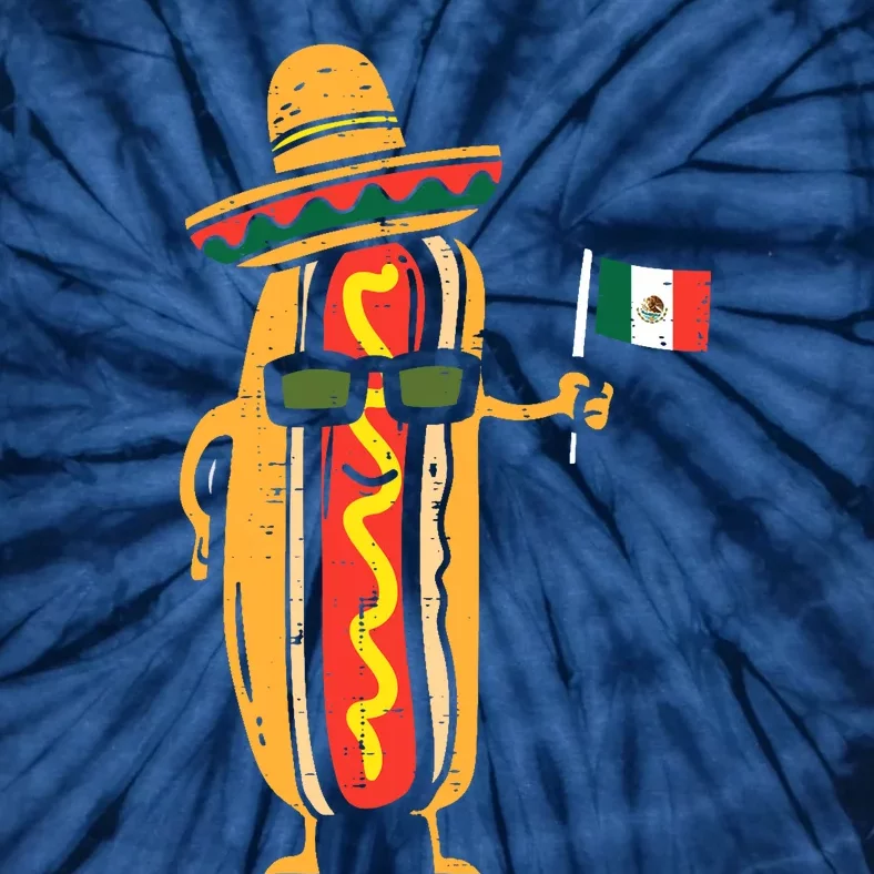 Hotdog Mexican Flag Funny Cinco De Mayo Food Tie-Dye T-Shirt