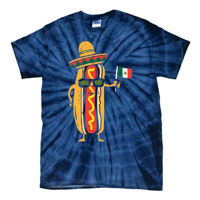 Hotdog Mexican Flag Funny Cinco De Mayo Food Tie-Dye T-Shirt