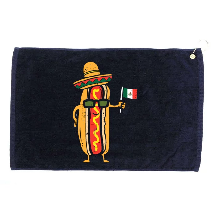 Hotdog Mexican Flag Funny Cinco De Mayo Food Grommeted Golf Towel