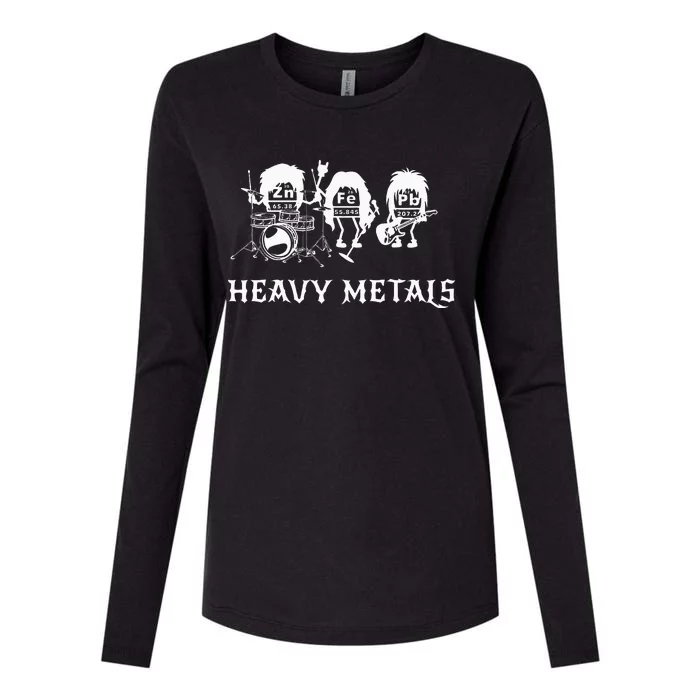 Heavy Metals Funny Chemistry Periodic Table Joke Womens Cotton Relaxed Long Sleeve T-Shirt